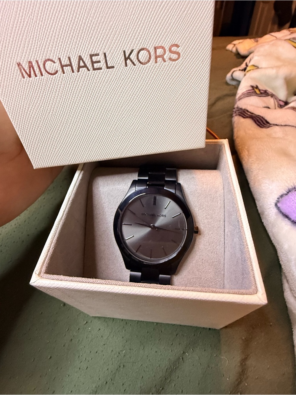 Michael Kors All-Black Minimalist Link Watch